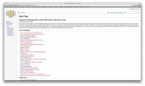 Screen shot of the wiki in progress; click to enlarge.