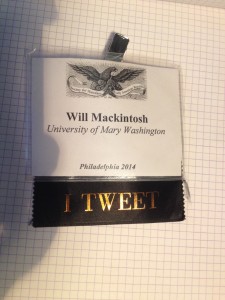 A name tag that definitely has to be taken off when leaving the hotel.